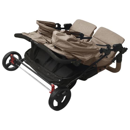 Tvillingvagn Taupe Stål - 4