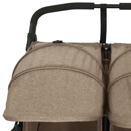 Tvillingvagn Taupe Stål - 4