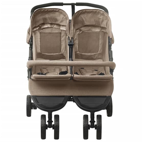 Tvillingvagn Taupe Stål - 4