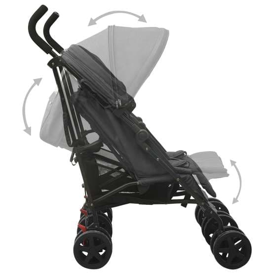 Tvillingvagn Antracit Stål - 1
