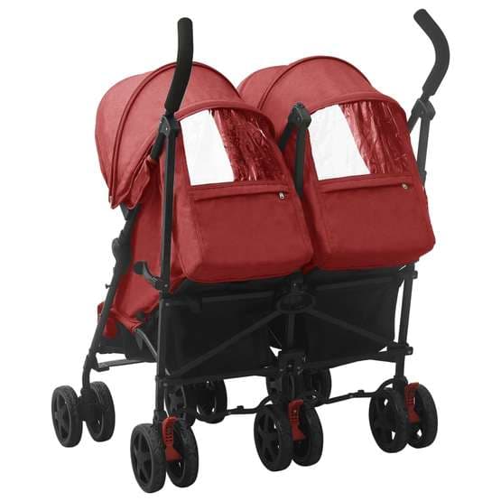 Tvillingvagn Röd Stål - 2