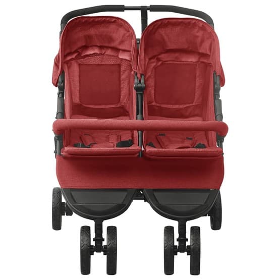Tvillingvagn Röd Stål - 3