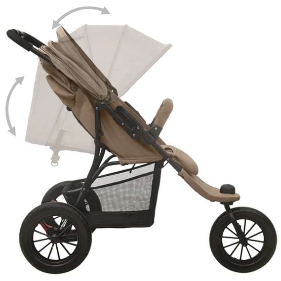 Tvillingvagn Taupe Stål - 1