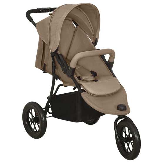 Tvillingvagn Taupe Stål - 1