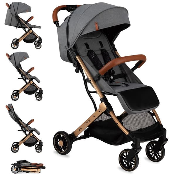 MOMI Estelle ultrakompakt käppvagn - Mörkgrå - Från 0 till 36 månader - Upp till 15 kg