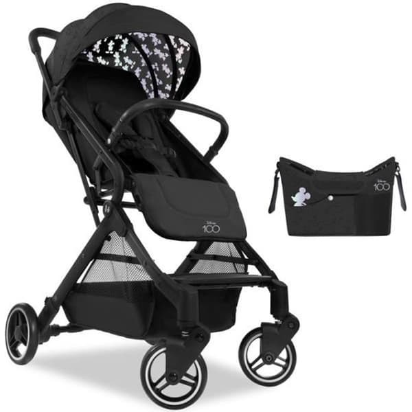 Urban barnvagn - HAUCK - Travel N Care Set Wood Disney - 4 hjul - Svart och vit