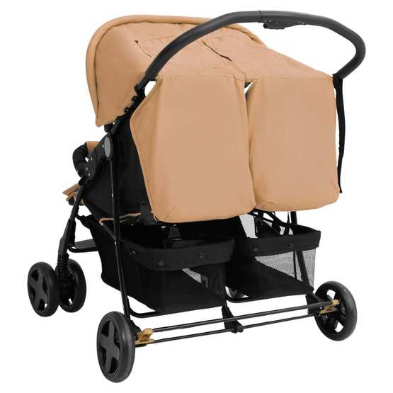 Tvillingvagn Taupe Stål - 2