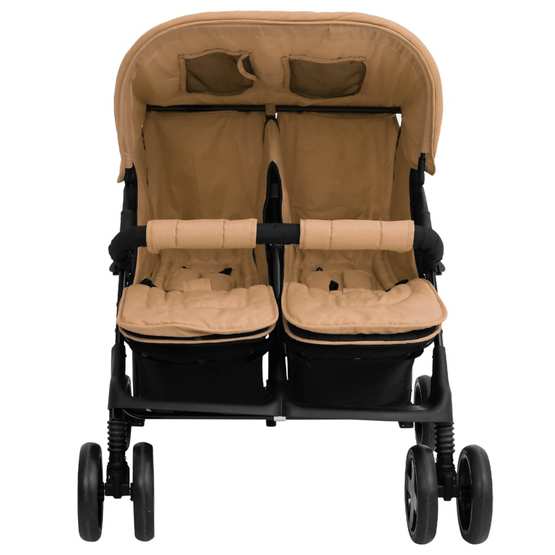 Tvillingvagn Taupe Stål - 2