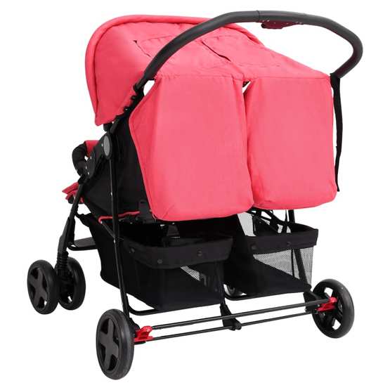 Tvillingvagn Röd Stål - 1