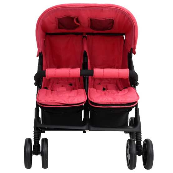 Tvillingvagn Röd Stål - 1