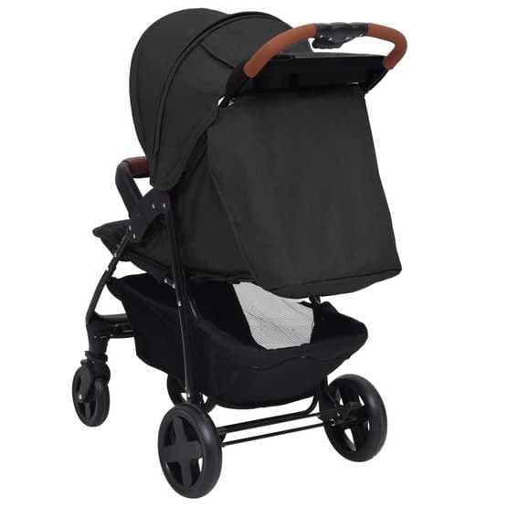 Barnvagn 2-I-1 Antracit Stål