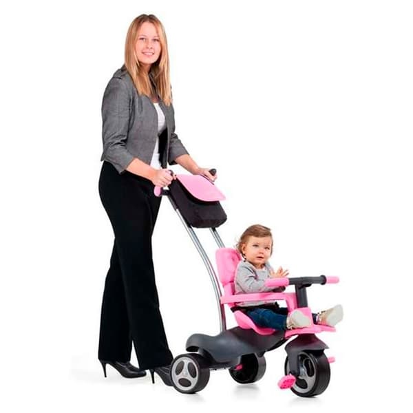 Molto Trychiclo Med Palo Ball Och Gummi Urban Trike 98 Centimeter Rosa