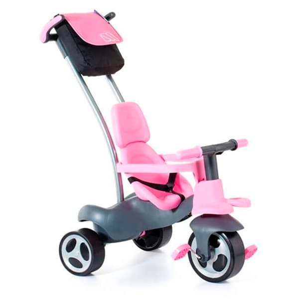 Molto Trychiclo Med Palo Ball Och Gummi Urban Trike 98 Centimeter Rosa