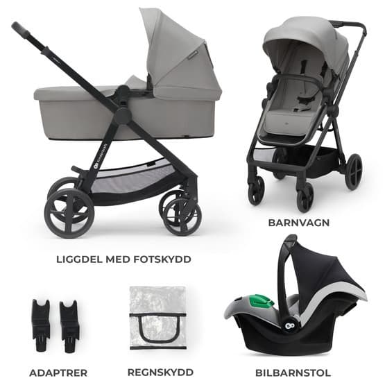 Barnvagn - Nyligt 3In1 Mink Pro Moonlight Grey