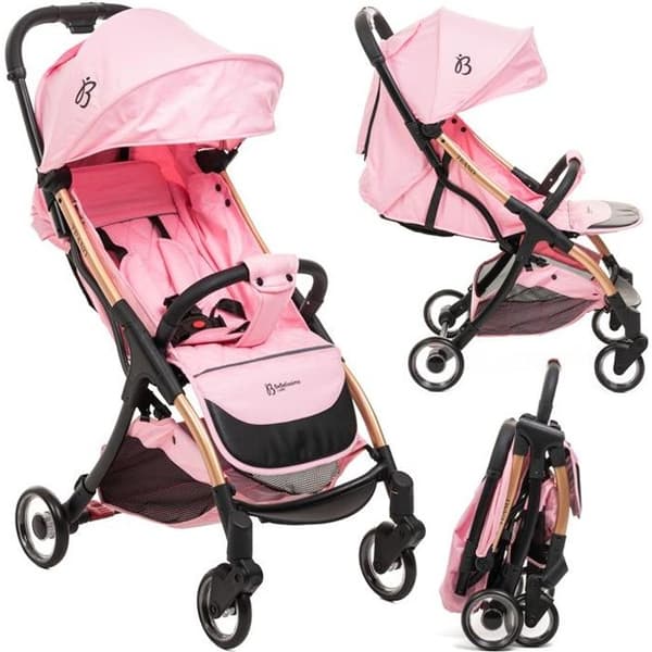 Bebelissimo - Ultra Compact City Barnvagn - Från 0 till 36 månader - Teano - rosa