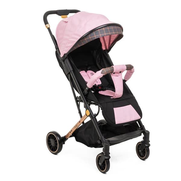 Bebelissimo - Ultra Compact City Barnvagn - Från 0 till 36 månader - Nola - rosa