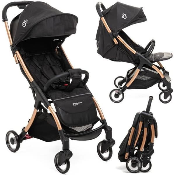 Bebelissimo - Ultra Compact City Barnvagn - Från 0 till 36 månader - Teano - svart