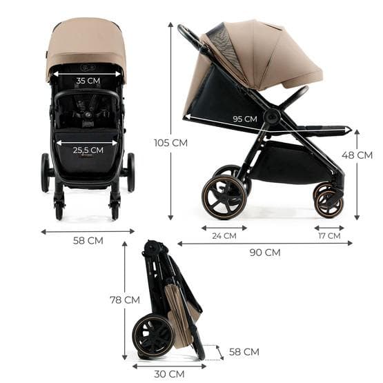 Klapvogn - Mitzy Linen Beige