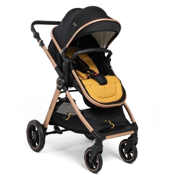 Bebelissimo - Transformerbar barnvagn - kombinerad - cabriolet - 2 i 1 - vikt 0-22kg - Nicea - guld