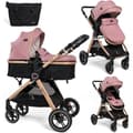 Miniatyrbild 1 av 4: Bebelissimo - Cabriolet vagn - kombinerad - Cabriolet - 2 i 1 - vikt 0-22kg - Nicea - rosa