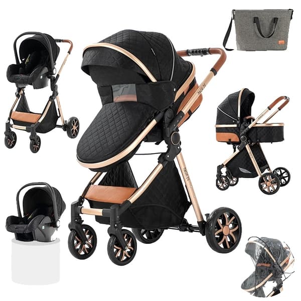 Vauvanvaunut, 3-in-1-malli, kannettava ja taitettava, V9-LIGHTGREY