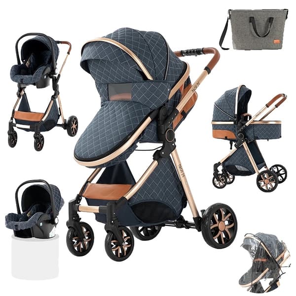 Vauvanvaunut, 3-in-1-malli, kannettava ja taitettava, V9-LIGHTGREY
