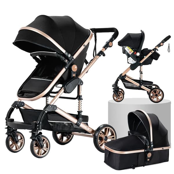Vauvanvaunut, 3-in-1-malli, kannettava ja taitettava, V9-LIGHTGREY