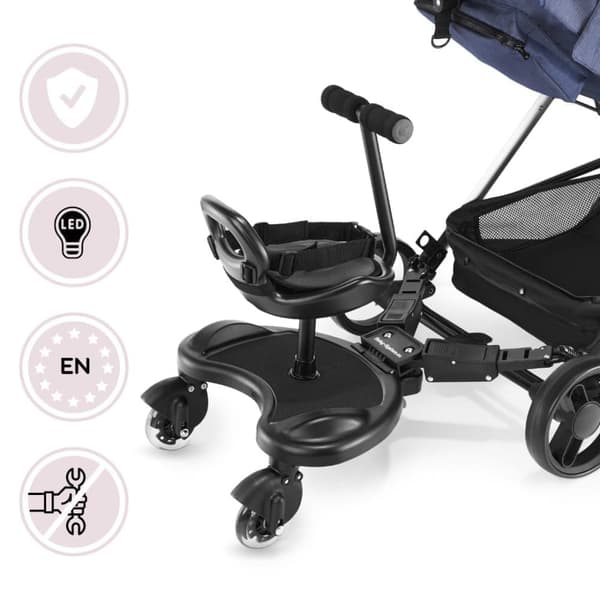 Moby-System Universal Extension til Mr Buggy 2in1 klapvogn med sæde og LED hjul