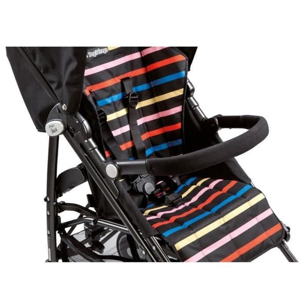 PEG PEREGO Lättviktsvagn med Pliko minihuva - Flerfärgade ränder