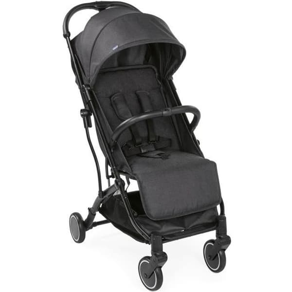 CHICCO Trolley Me - Hopfällbar kompakt vagn - Från 0 till 15 kg - Safety Bar - Svart