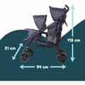 Miniatyrbillede 3 af 5: Baby's Pushchair Bambisol Double Cane Navy Blue