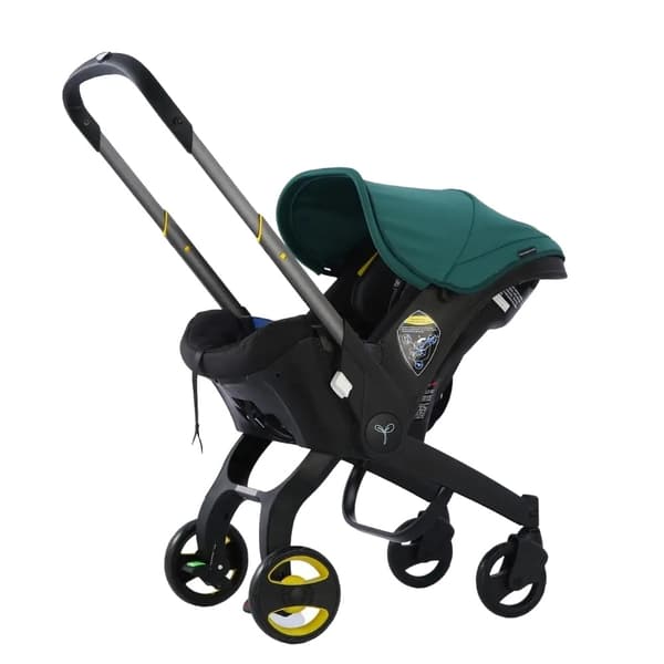 Luksus Babyvogn, Rustfrit Stål Materiale, Sammenklappeligt Design,Grøn