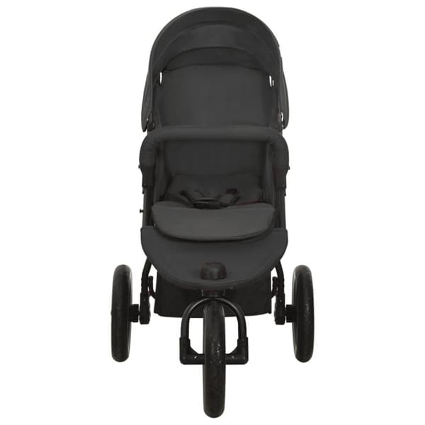 Barnvagn antracit stål