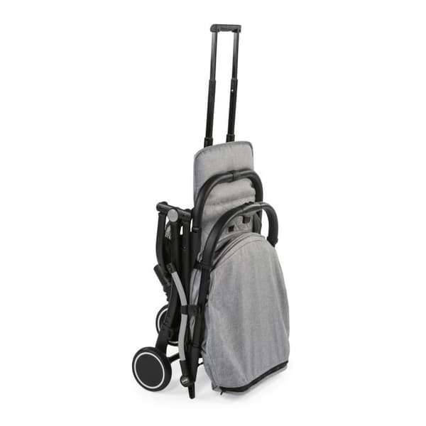 CHICCO Trolley Me - Kompakt hopfällbar vagn - Från 0 till 15 kg - Säkerhetsbygel - Grå