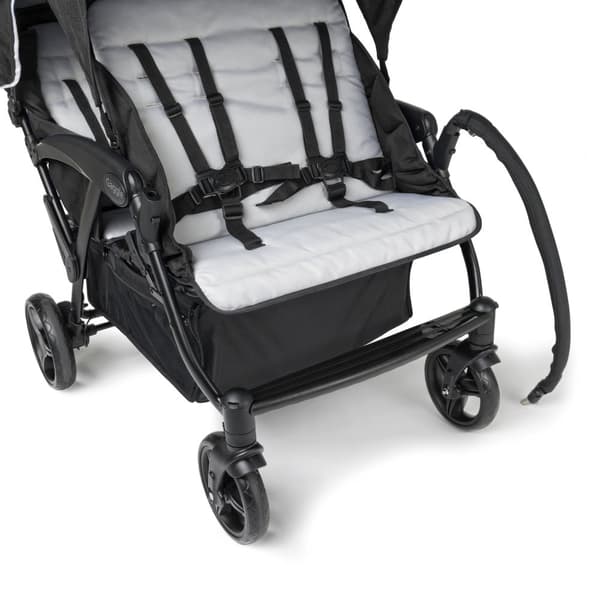 GAGGLE Odyssey 4x4 Quad Barnvagn för 4 barn | Buggy med soltak i Grå/Svart | 4 personers vagn hopfällbar för barn 6 månader till 4 år