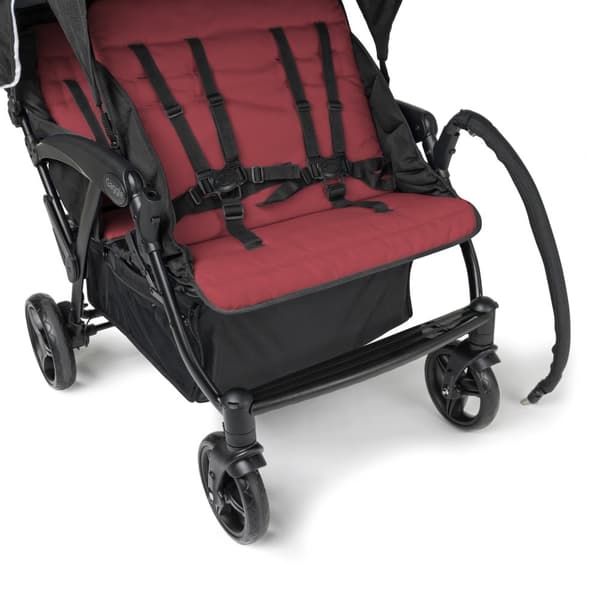 GAGGLE Odyssey 4x4 Quad Barnvagn för 4 barn | Buggy med soltak i Röd / Svart | 4-personers vagn hopfällbar för barn i åldern 6 månader till 4 år