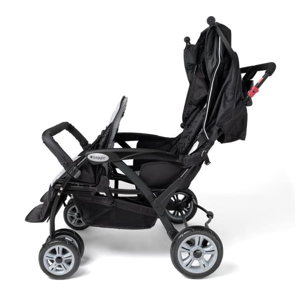 GAGGLE Compass 4x4 Quad Barnvagn för 4 barn | Buggy med justerbart bälte &amp; soltak i svart | 4-personers vagn hopfällbar för barn i åldern 6