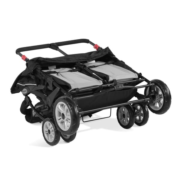 GAGGLE Compass 4x4 Quad Barnvagn för 4 barn | Buggy med justerbart bälte &amp; soltak i svart | 4-personers vagn hopfällbar för barn i åldern 6