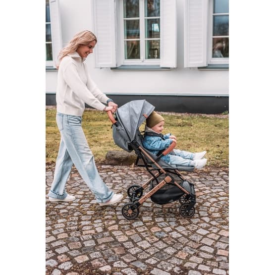 Momi - Estelle Barnwagon harmaa/kulta - kultainen runko