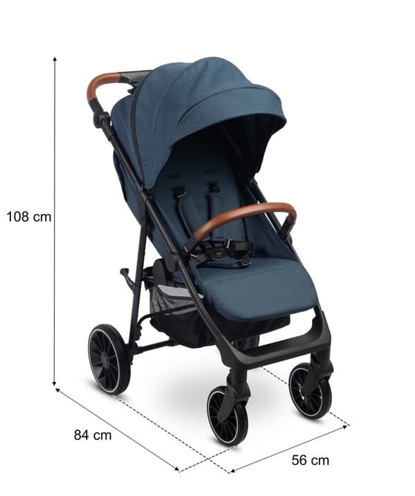 BARNVAGN ELMA - JEANS BLÅ