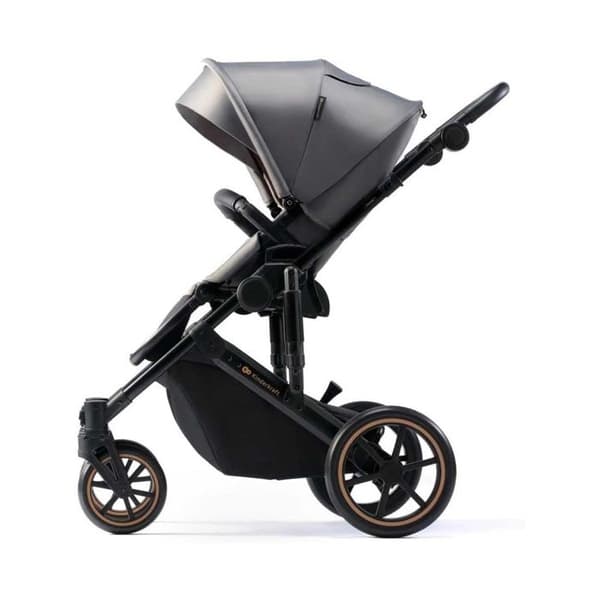 2 i 1 kombinerad barnvagn - KINDERKRAFT PRIME2 - upp till 22 kg - med rymlig liggdel - Brett justerområde - Grå