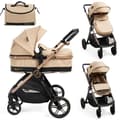 Miniatyrbild 1 av 6: Bebelissimo - Transformera barnvagn - kombinerad - 2 i 1 - vikt 0-22kg - IRIS - beige