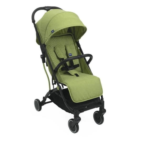 Barnvagn - CHICCO - TROLLEYme Lime - 4 hjul - Snabbfällbar - Regnskydd ingår