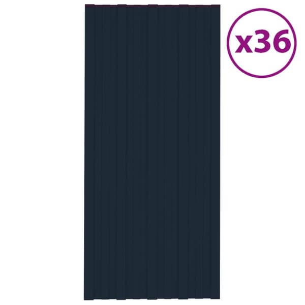 Takprofiler 36 st galvaniserat stål antracit 100x45 cm