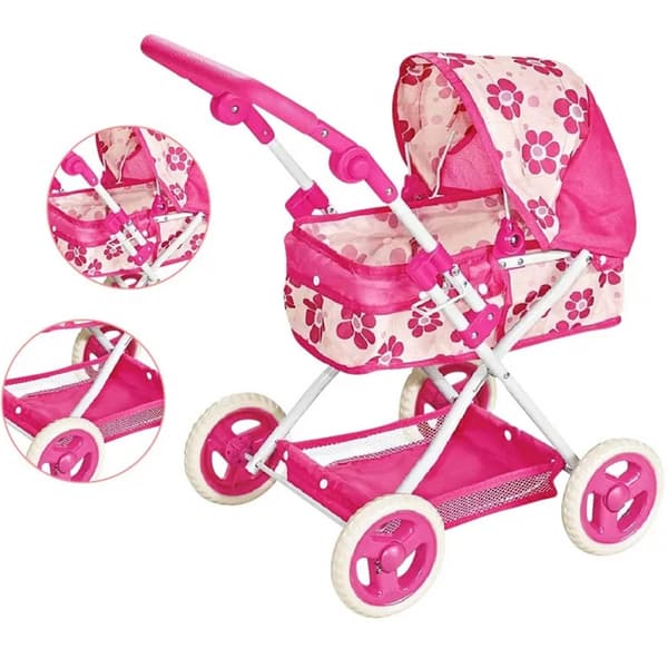 WOOPIE ROYAL Doll Pram syvä säädettävä kahva