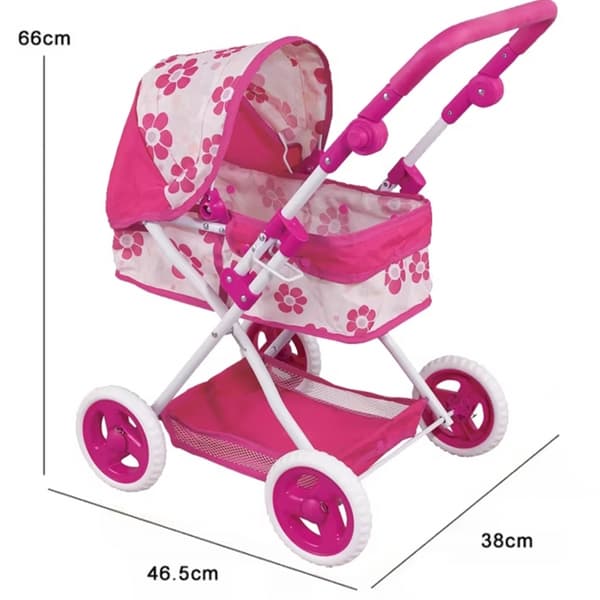WOOPIE ROYAL Doll Pram syvä säädettävä kahva