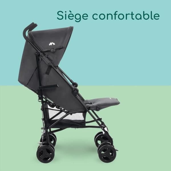 BEBECONFORT RAINBOW Barnvagn Cane 2:a åldern, lätt, lätt att fälla ihop, multiposition, 6 månader till 4 år, upp till 22 kg mineralgrafit