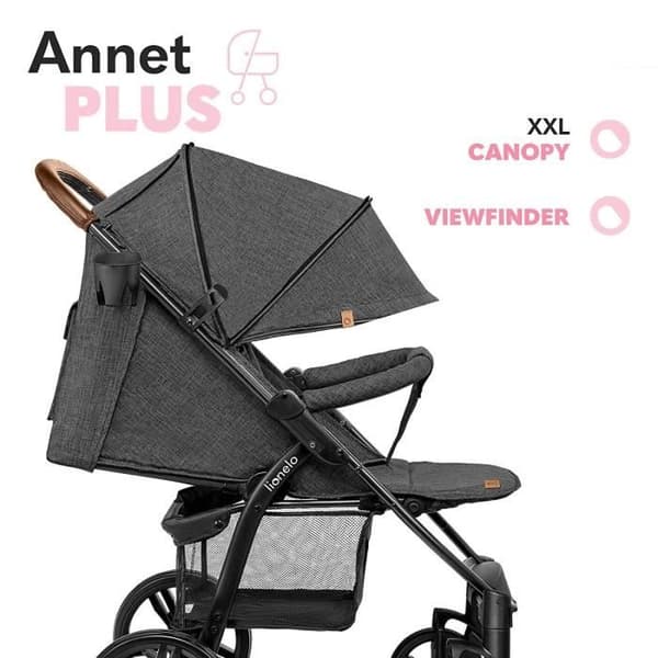 Universell gåstol LIONELO Annet - Upp till 22 kg - Säkert 5-punkts fäste - Grafitgrå