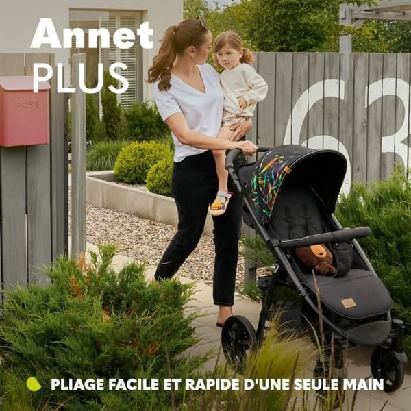 LIONELO Annet Plus universalvagn - Upp till 22 kg - 5 fästpunkter säkerhet