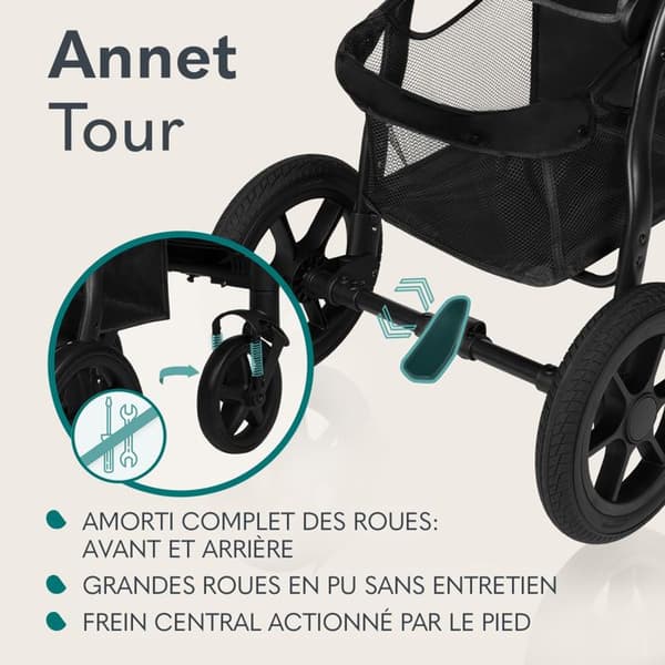 Terrängvagn LIONELO Annet Tour - Upp till 22 kg - Stora hjul - Tillbehör - Dreamin'